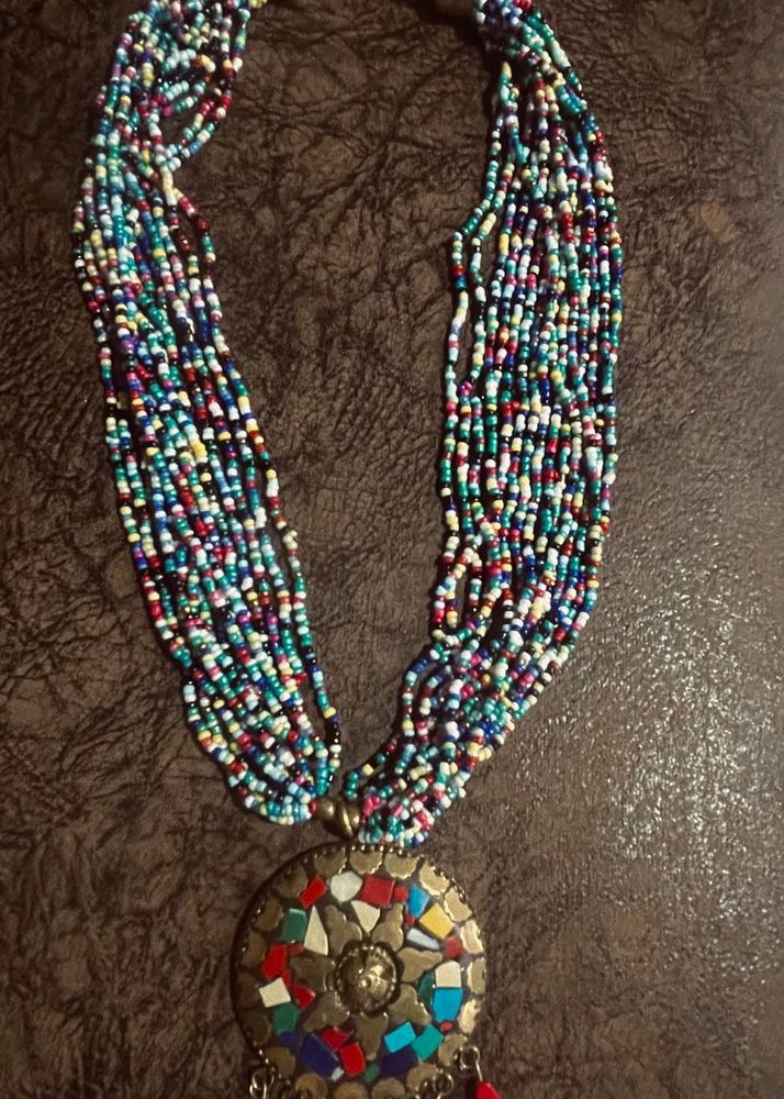 Boho Beaded Statement Necklace