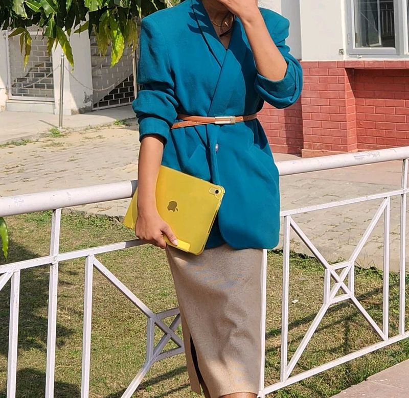 Classic Midi Woolen Skirt