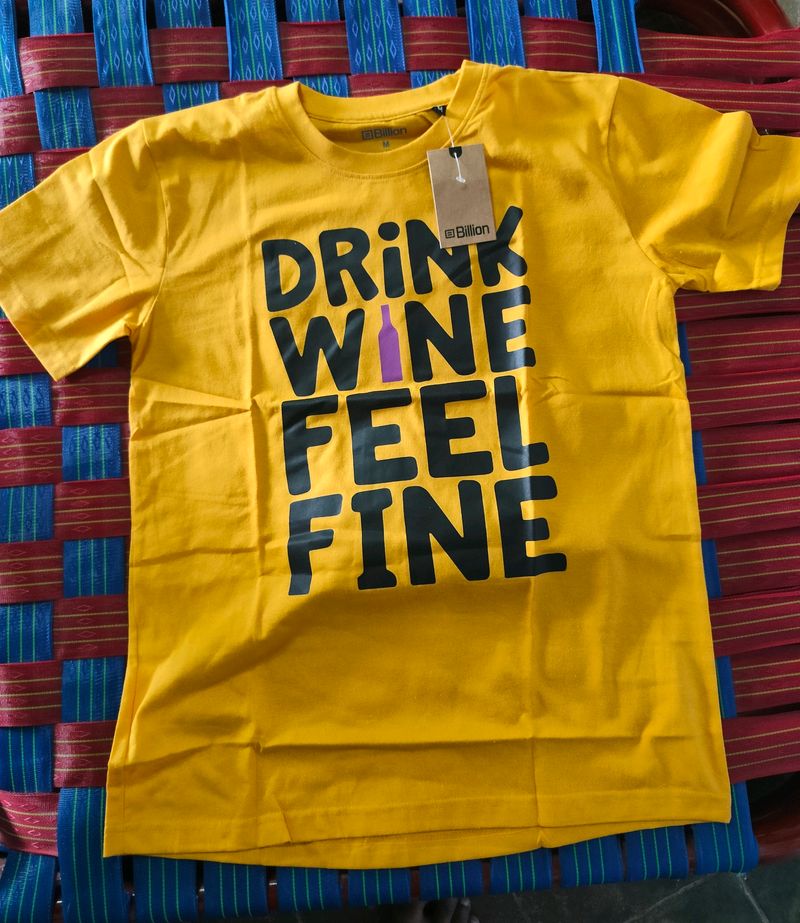 Branded T-shirt (Colour : Mustard)