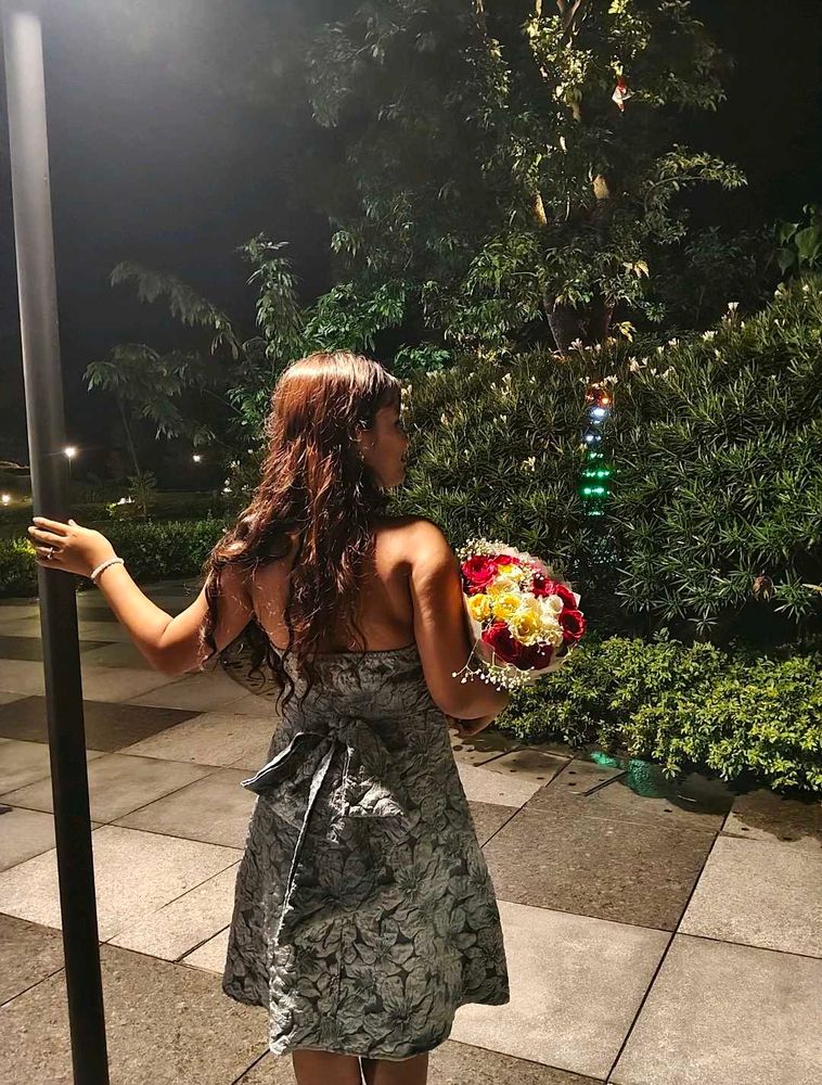 Strapless Floral Print Mini Dress