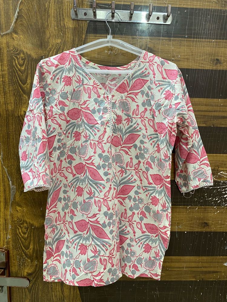 Floral Print Kurta