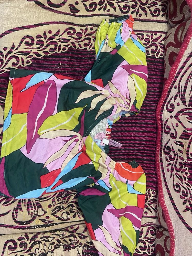 Colorful Abstract Print Top