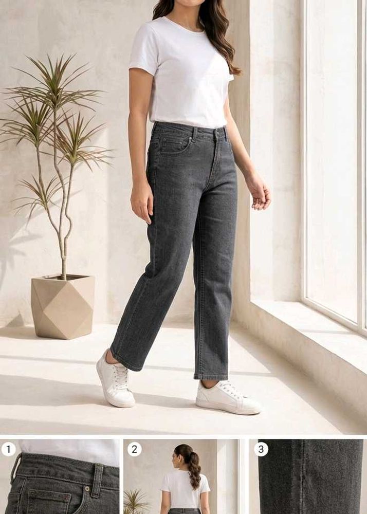 Dark Wash Relaxed Fit Jeans/ mom jeans /