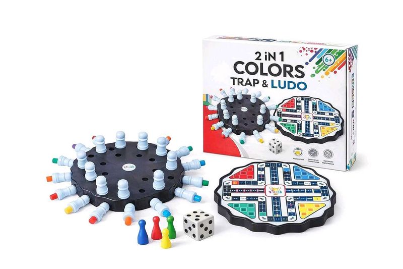2-in-1 Colors Trap &amp; Ludo Board Game