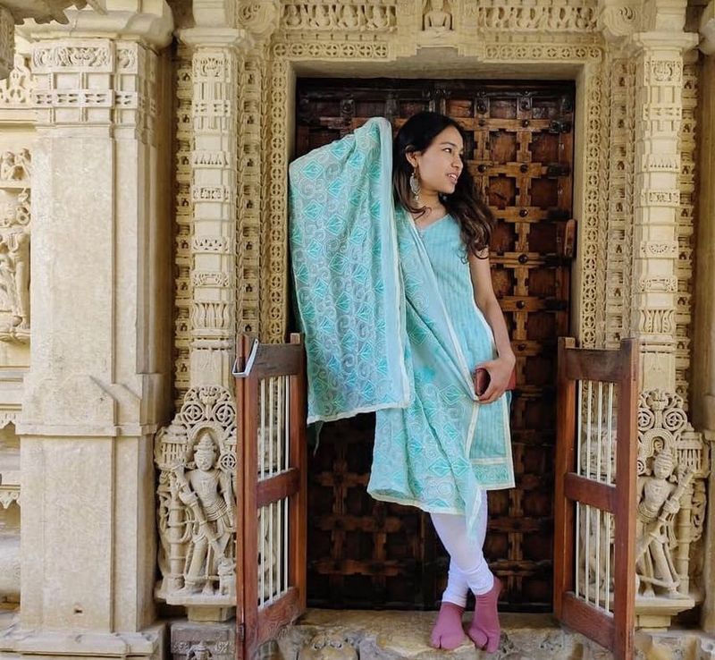 Elegant Blue Printed Kurta Set