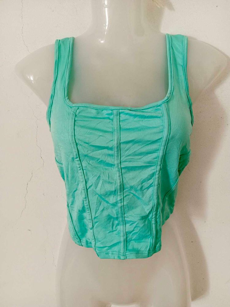 Mint Green Corset Tank Top