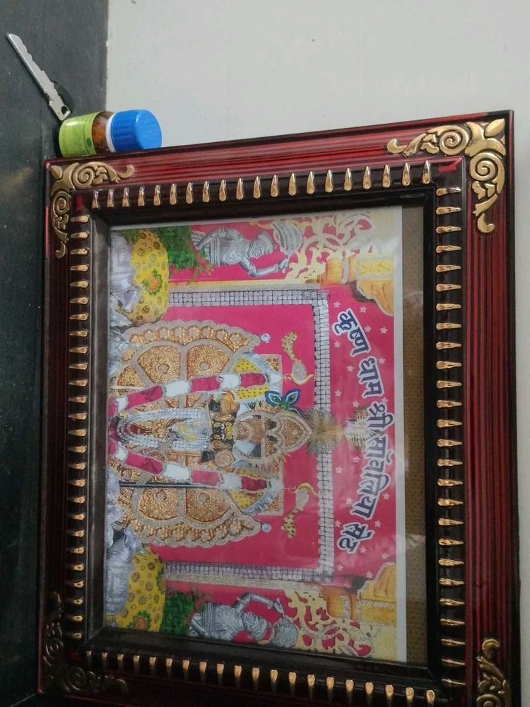Framed Krishna Religious Art