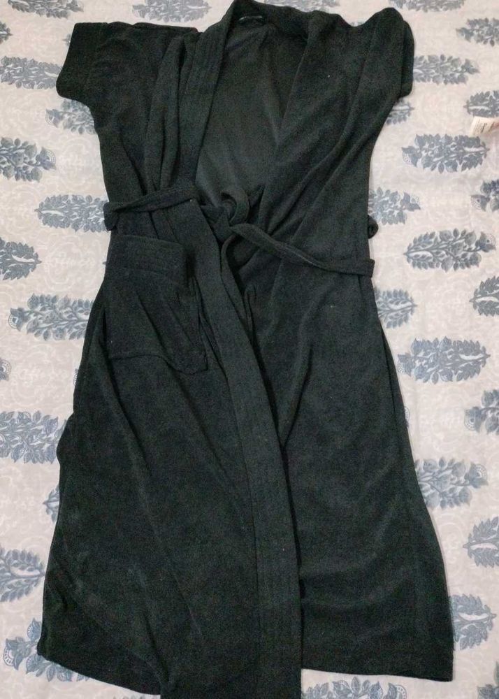 Cozy Dark Black bathrobe