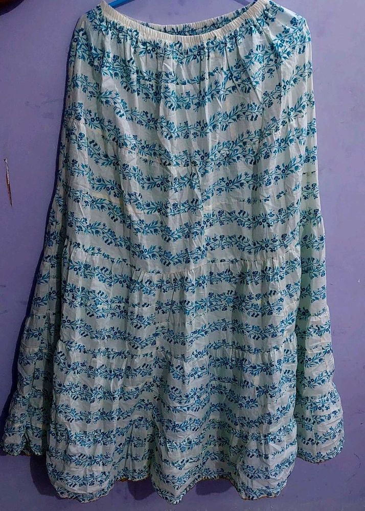Floral Print Ethnic Skirt