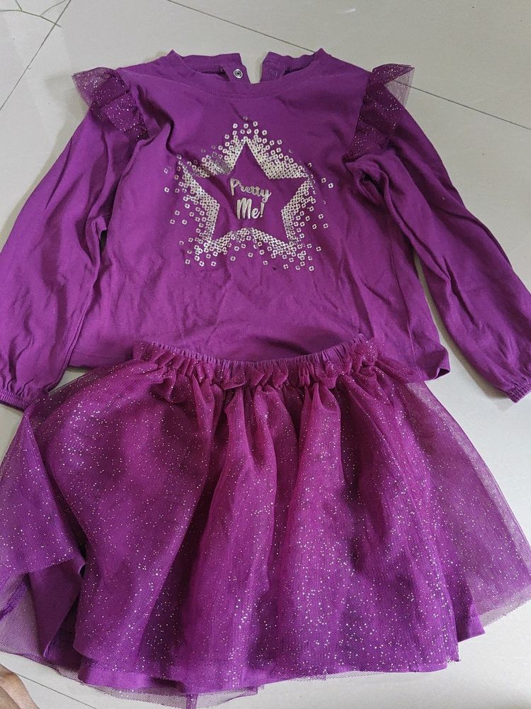 Baby Clothes, Skirt And Top, Party Wear