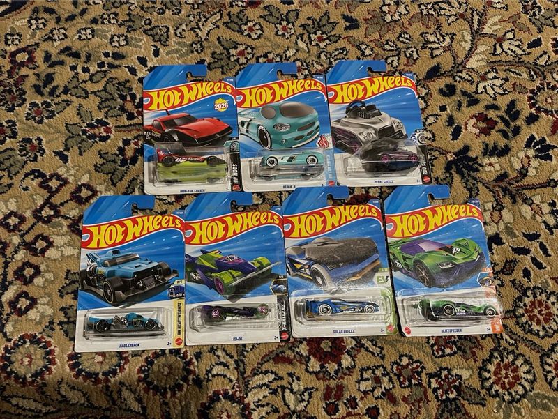 Hot Wheels Collection of 7 Diecast Cars
