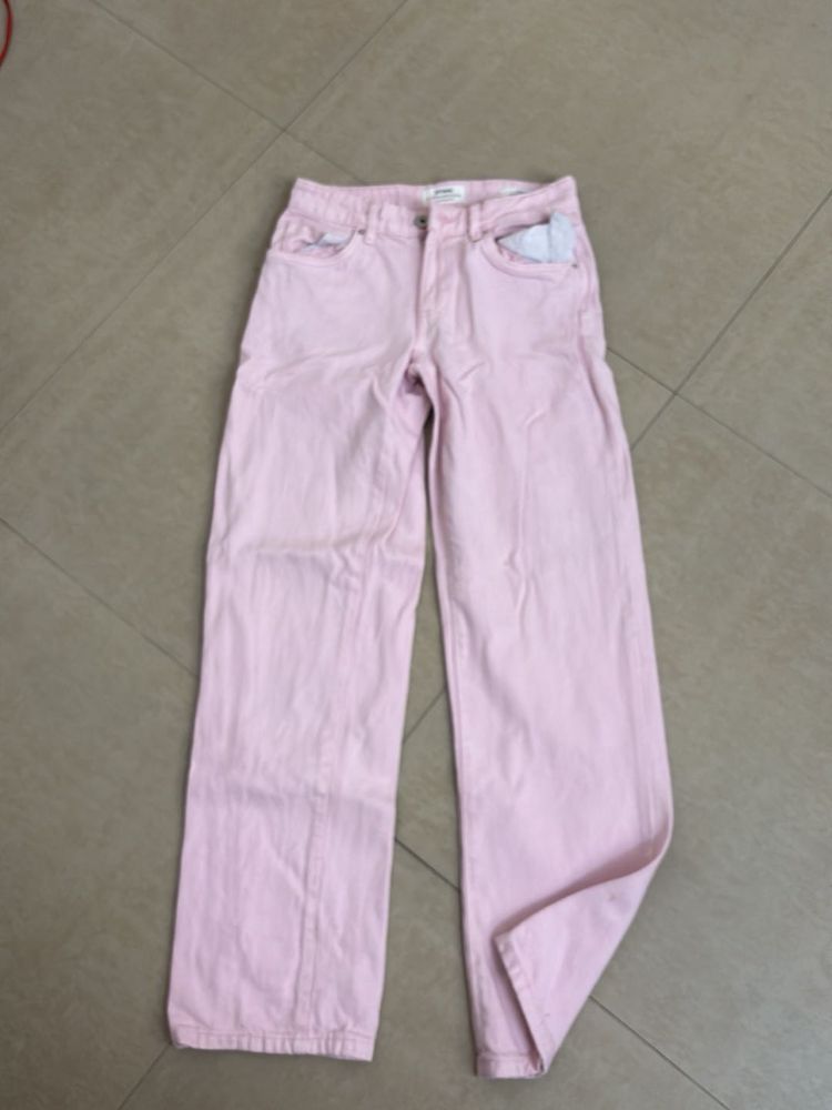 Pink cute Jeans aesthetic