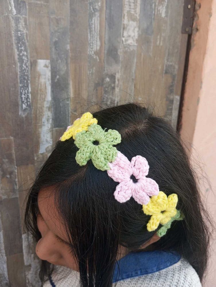 Handmade Crochet Flower Headband