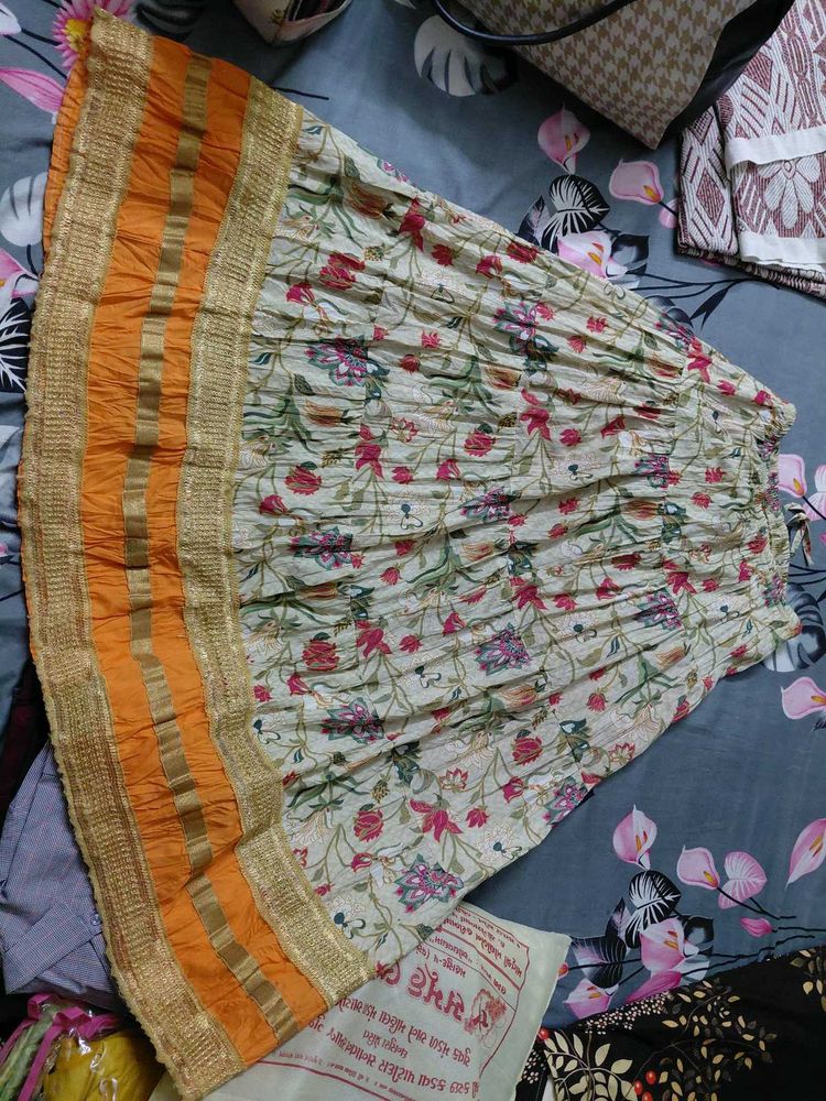 Beautiful Floral Print Ethnic Skirt