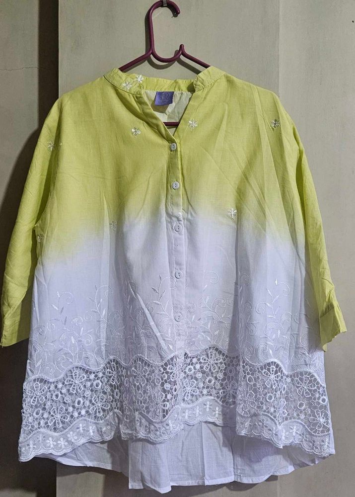 Embroidered Ombre Kurta