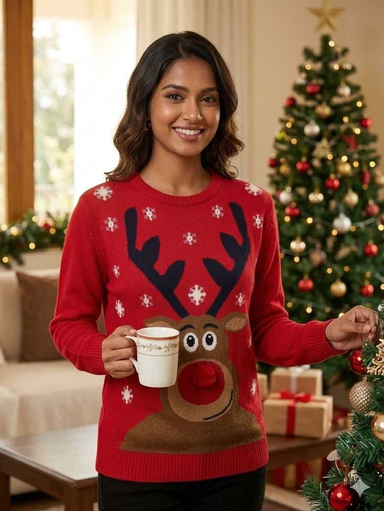 red  sweater for women (christmas)