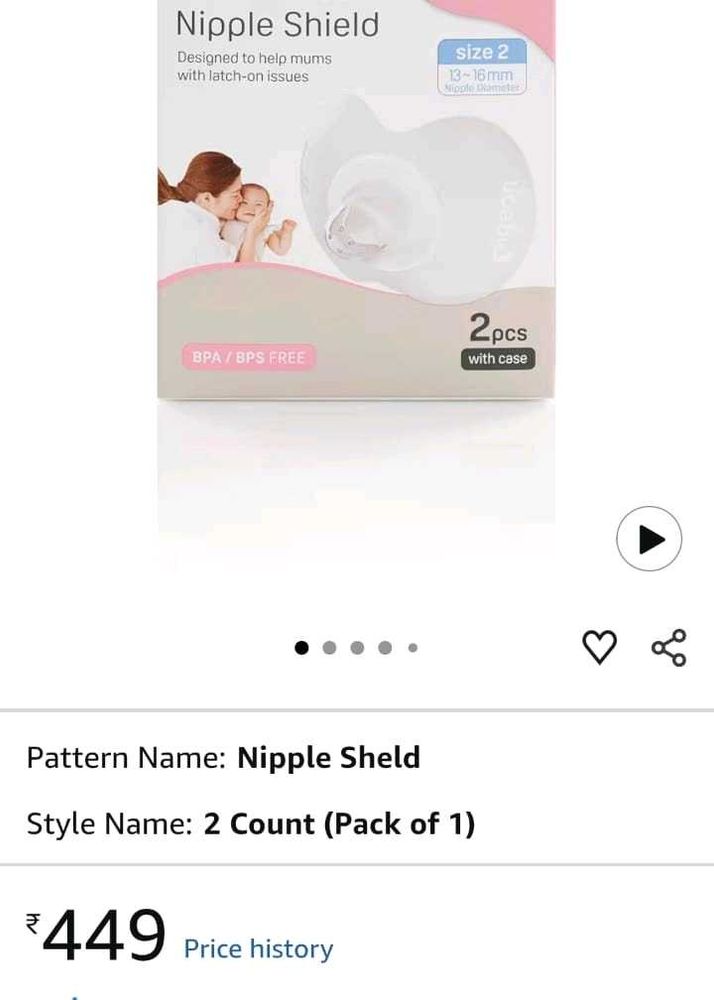 Feeding nipple Breast Shells with Carrying Case