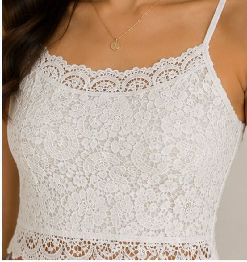 White Lace Camisole Top