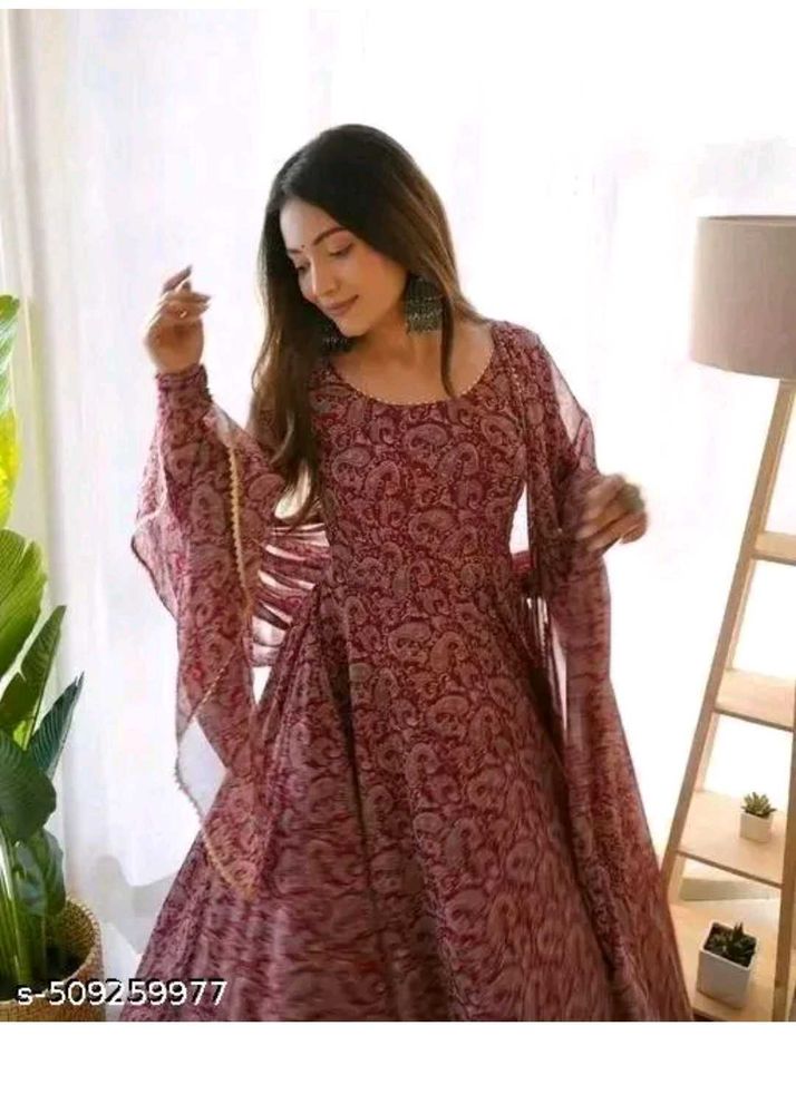 long gown with dupata