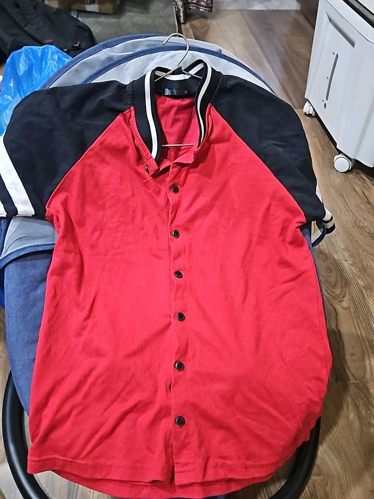 Casual RED color Cotton Tshirt