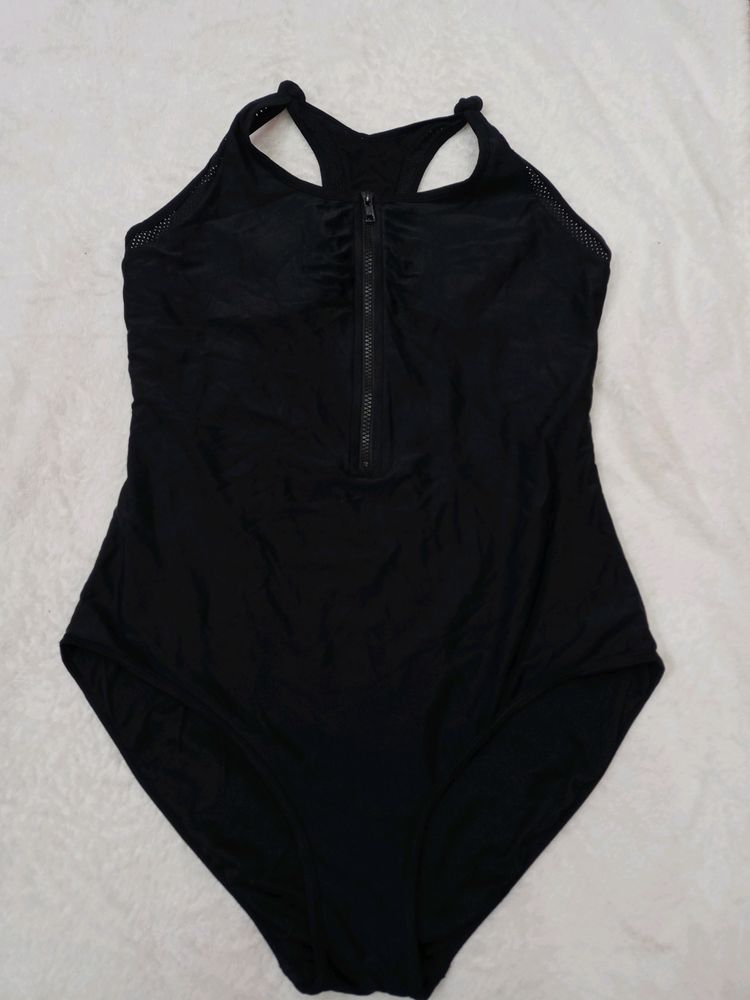 Front Zip Black Bikni 36 Size