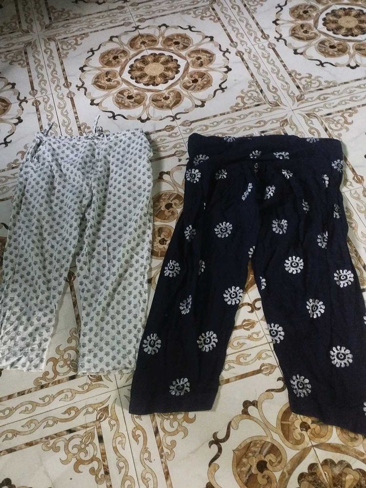 Comfortable Printed Palazzos Set of 2