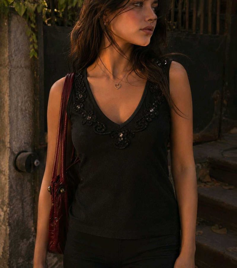 SALE Black y2k desi-baddie tank top