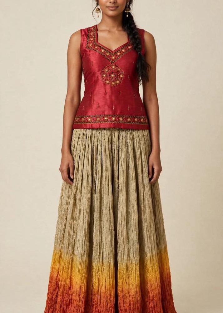 COMBO Ethnic Top &amp; Skirt Set