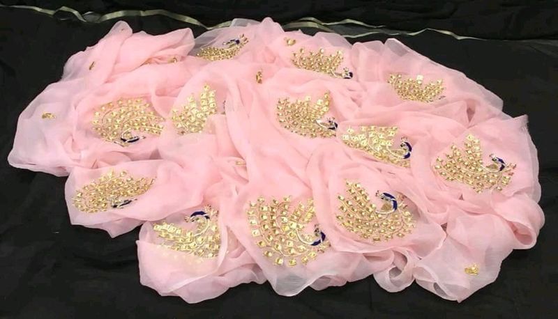 pure chiffon saree....only in cash.fix prices