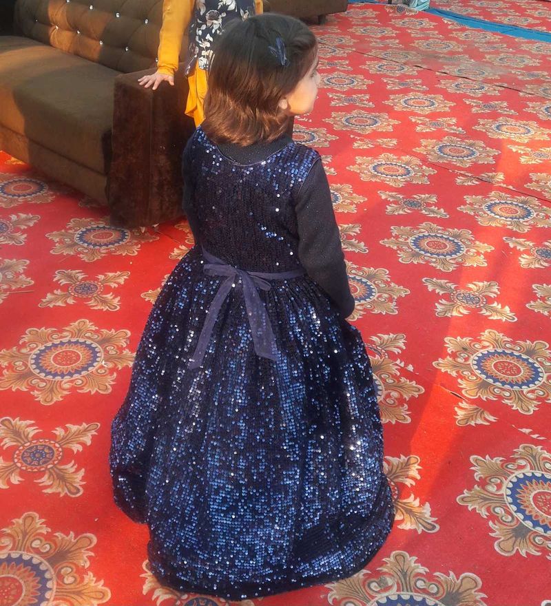 Pretty Blue Sequin Gown -20% discount now