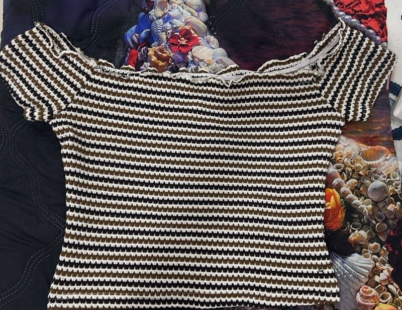 Striped Off-Shoulder Top