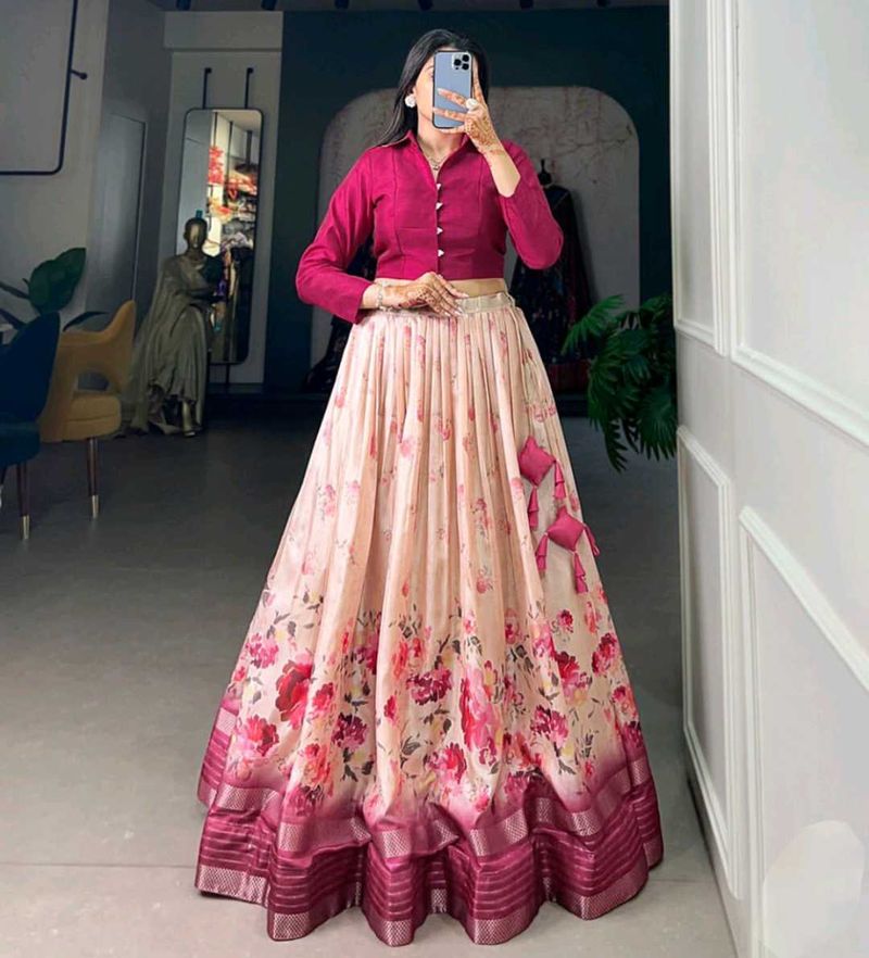 Beautiful Floral Lehenga Choli Set