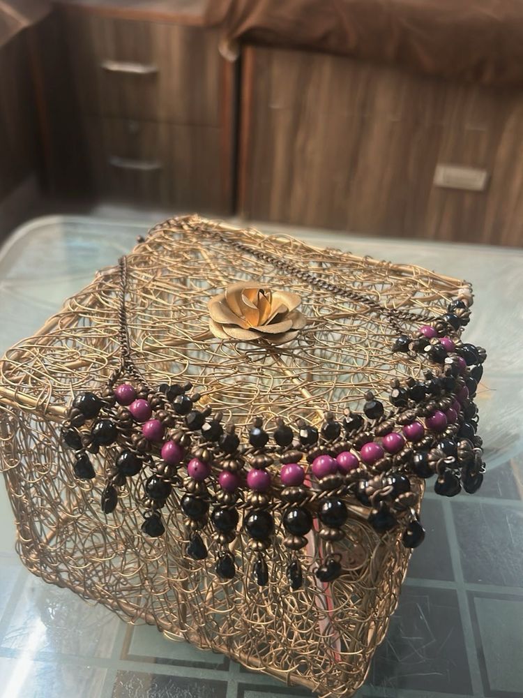 Beaded boho Statement Necklace