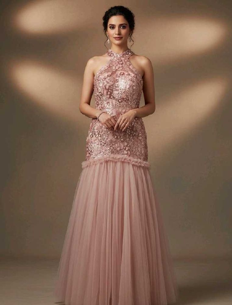 Sparkling Sequin Embellished Gown
