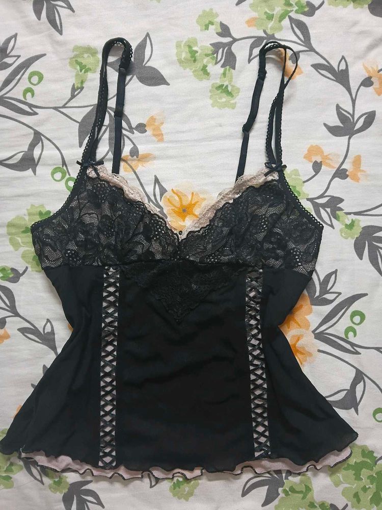 Lace Trim Camisole Slip