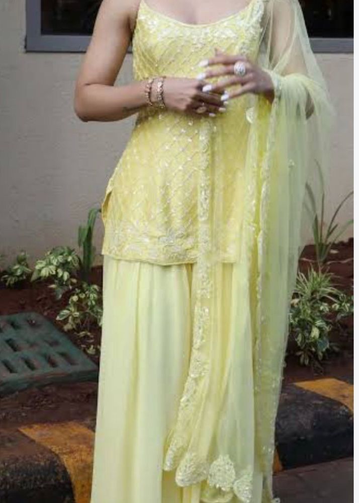 Beautiful Yellow Kurta Set with Dupatta 💛