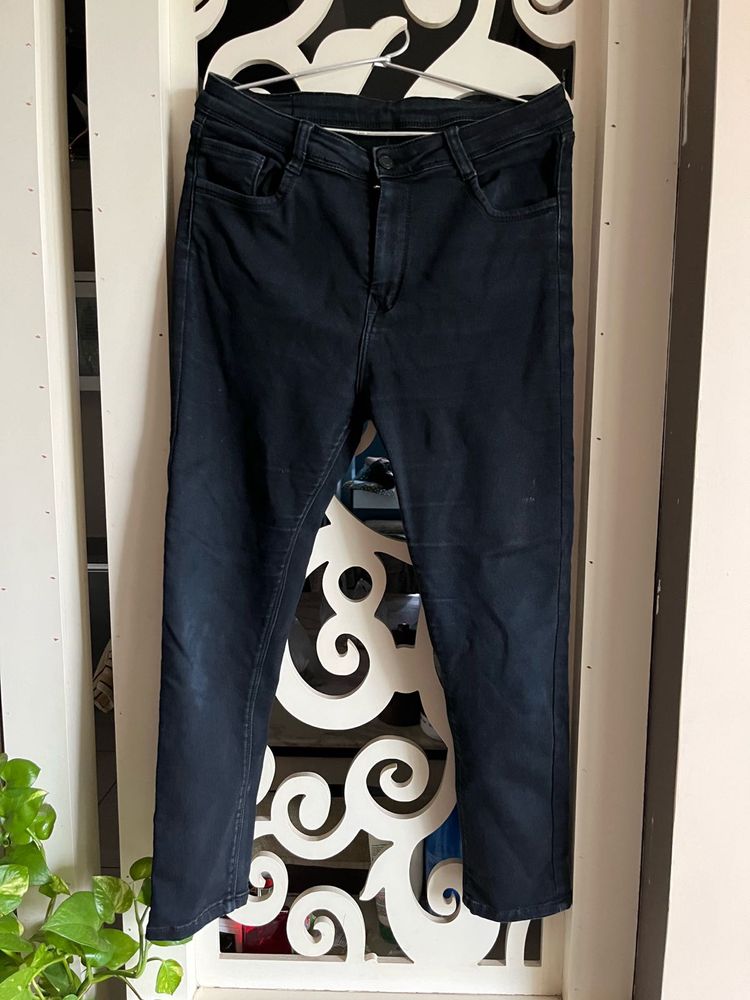 Dark Black Denim Jeans