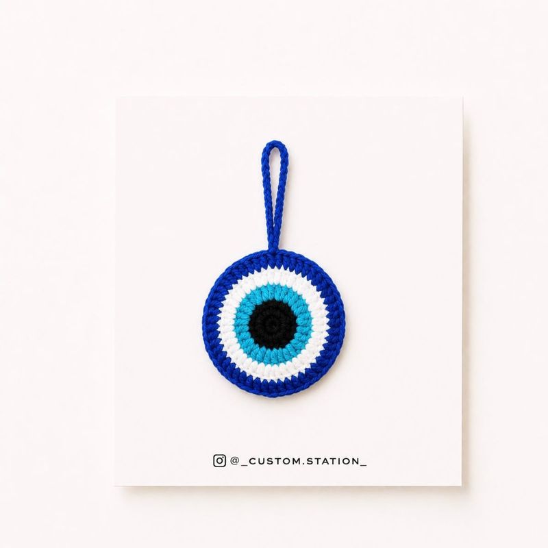 Crochet Evil Eye Keychain Any 1