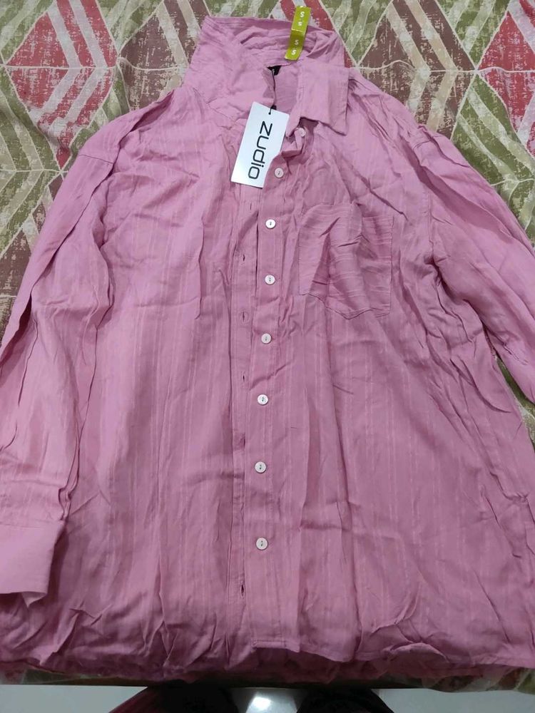 Pink Oversized Shirt