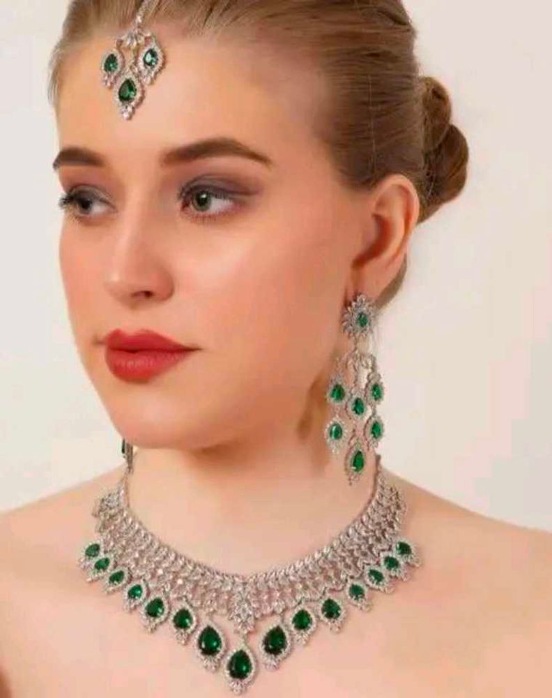 American Diamond Jewellery Set