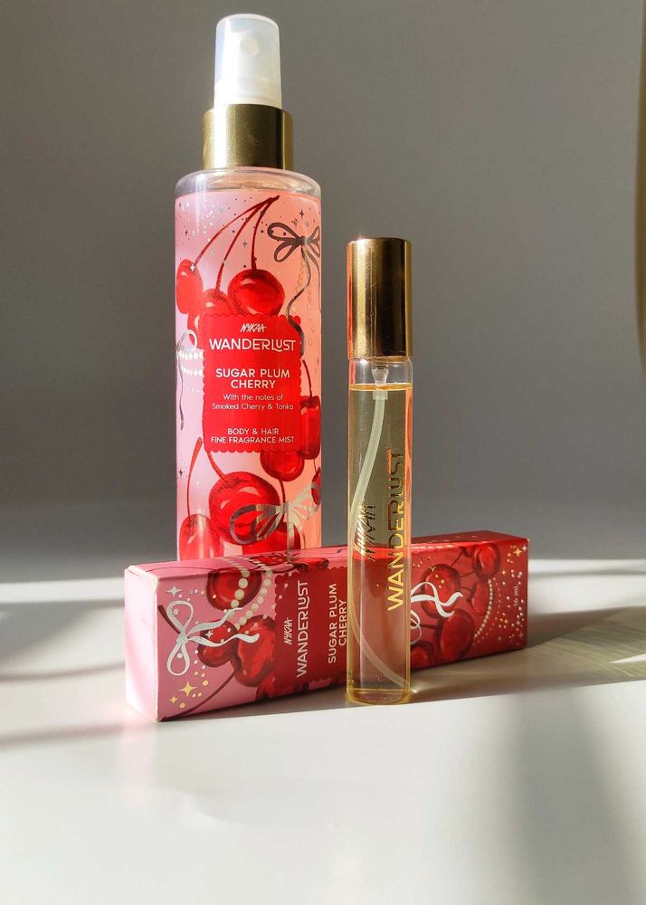COMBO🍒Nykaa Wanderlust Sugar Plum Cherry Mist Set