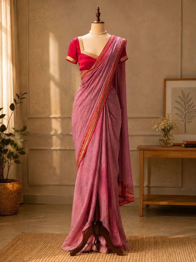 mauve soft, elegant saree