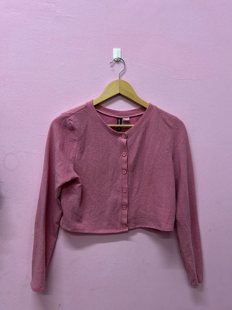 Pink Cardigan - Stylish Layer