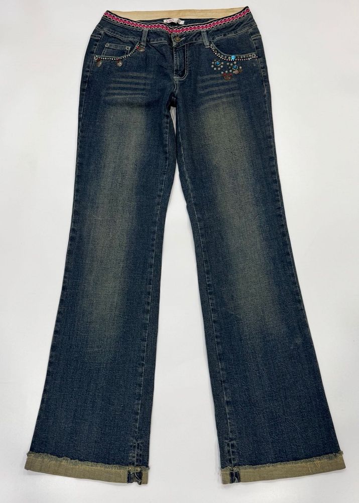 Vintage embellished bootcut jeans