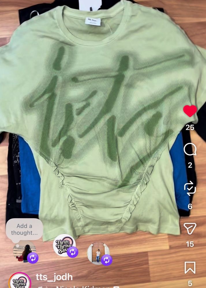 Light Green Graphic T-Shirt