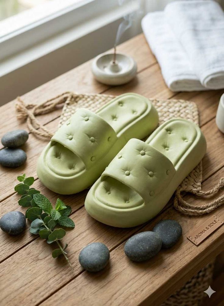 Comfortable Light Green Slides
