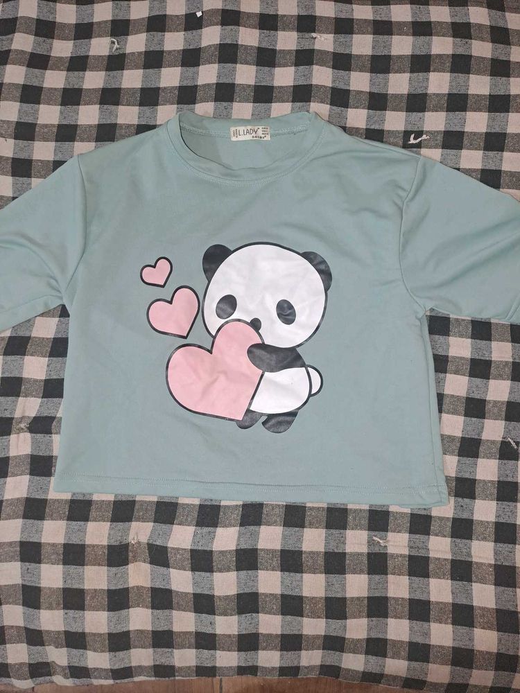 Cute Panda Graphic T-Shirt