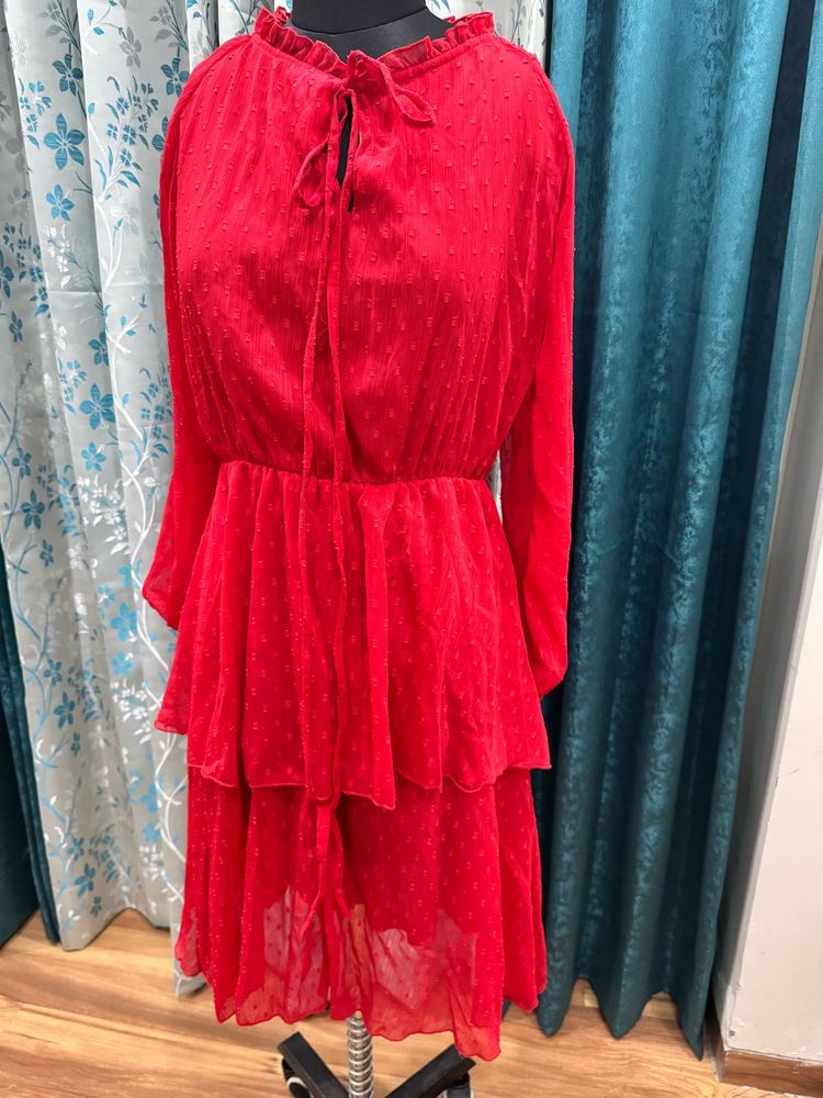 Red Frill Dress