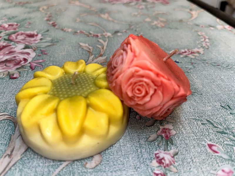 Decorative Floral Scented Candles