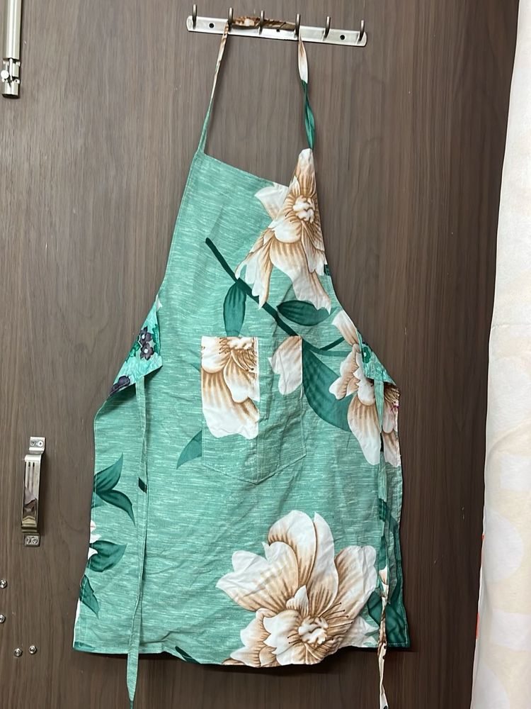 Floral Kitchen Apron double layer